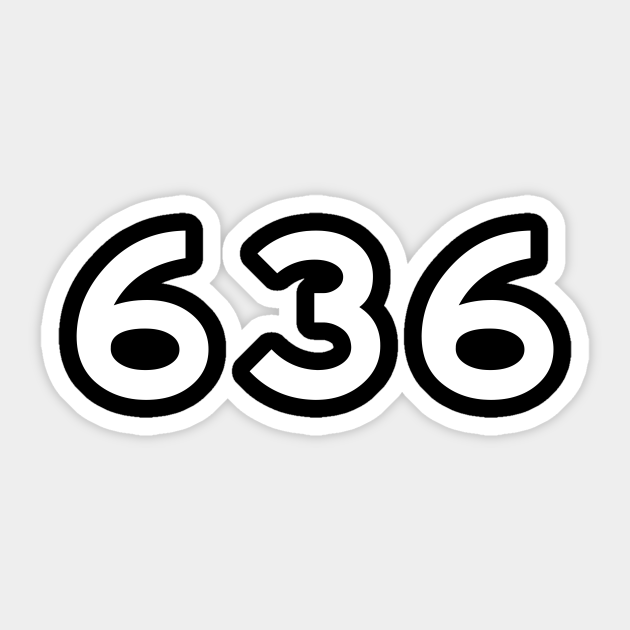 636 Area Code Archcitytees Sticker TeePublic